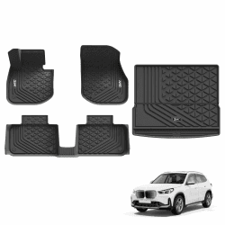3W BMW IX1 U11 2023-2025 Fußmatten und Kofferraumwanne, TPE Allwetter Maßgeschneiderte Fussmatte 1-2 Reihen und Kofferraummatten Komplettset BMW IX1 U11 2023-2025 Autofußmatten Zubehör