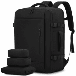 LOVEVOOK Handgepäck Rucksack 45x36x20 für Easyjet, Reiserucksack Herren Damen Flugzeug Klein Tasche Koffer, 15,6 Zoll Travel Backpack Carry On Luggage Cabin Bag Kofferrucksack für Reise, Schwarz