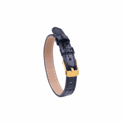 Viwind Echtes Leder Armband Für Damen Herren 10mm Business Band verstellbares Armband Breit Leder Geeignet für 15–19,5 cm für Herren unisex Schmuck mit Geschenkbox Schwarz