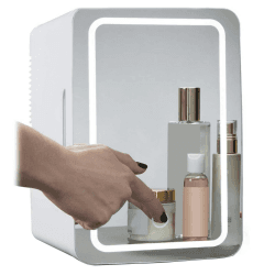 TWSOUL Kühlschrank Klein, Mini Kühlschrank 8 Liter mit Temperaturregelung Tragbarer Thermoelektrischer Kühler und Wärmer für Schlafzimmer, Kosmetik, Muttermilch, Büro und Reisen