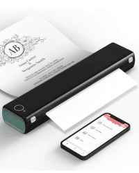 Phomemo M08F Mobiler Drucker A4 für Unterwegs Bluetooth Kleiner Thermodrucker - Portable Printer Kompatibel mit Android und iOS, Unterstützt A4 Thermopapier