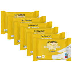 by Amazon Allzweck Feuchttücher Zitrone, 480 stück (6 Packungen mit 80)