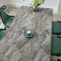 VaryPaper Marmor Tapete Selbstklebend Grau Gold Matt 40cmx200cm Marmor Folie Selbstklebend Klebefolie Marmoroptik Küchentapete Abwaschbar Tapete Badezimmer Wasserfest Folie Arbeitsplatte Küche Tisch