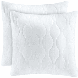 Utopia Bedding Kopfkissen 80x80 cm (2er Set), Gestepptes Kissen für Bett und als Dekokissen, Kissenfüllung, SofaKissen, Zierkissen für Couch (Weiß)