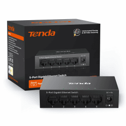 Tenda LAN Switch 5-Port Gigabit Netzwerk Switch LAN Verteiler (IGMP-Snooping, Unmanaged, Plug-and-Play Ethernet Switch, Lüfterlos, Metallgehäuse)(TEG1005D V4.0)