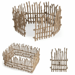 LONGHAO 20 pcs Mini Pferd Corral Mini Zaun Bauernhof Mini Kunststoff Farm Zaun Bauernhof Koppel,für Scheune Koppel Pferd Stall Nutztier,Micro Landschaft Deko (#1)