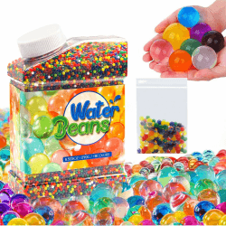 YESLUSY Wasserperlen Bunte 50000 Stück & 200 Stücke Wasserperlen XXL, Wasserperlen Ungiftig, Water Beads Gelperlen für Pflanzen, Blumen, Vase Füllstoff und Deko