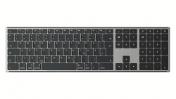 OMOTON Bluetooth Tastatur Metall Tastatur für Mac(MacBook/MacBook Air/MacBook Pro/iMac/iMac Pro/Mac Pro), Metallaufbau, wiederaufladbare kabellose für Apple macOS, QWERTZ-Layout