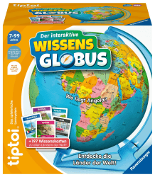 Ravensburger tiptoi Spiel 00107 - Der interaktive Wissens-Globus - Lern-Globus für Kinder ab 7 Jahren, lehrreicher Globus für Jungen und Mädchen, für 1-4 Spieler