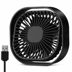 benpen USB Tischventilator Leise Klein,360° Mini Ventilator Grow,Small Table Fan Mit 3 Stufe,BüRo Ventilator,keiner USB Lüfter pflanzen ventilator Schreibtisch Schlafzimmer Zuhause im Freien PC