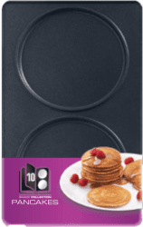 Tefal Snack Collection Platte Pfannkuchen Backblech Nummer 10, passend für Tefal SW85XX Snack Collection, praktische Aufbewahrungs-Box, inklusive Rezeptbuch, spülmaschinengeeignet, schwarz, XA8010