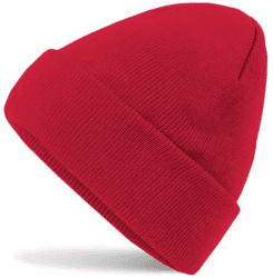 Hatstar Wintermütze | Damen Beanie Mütze | Herren Feinstrick Beanie | für Frauen Männer Unisex | Cuffed Hats Weich & Warm 30-36 Rot