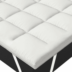 GMTextiles Microfaser Topper 160x200cm mit 4 Anti-Rutsch-Ecklaschen - Maschinenwaschbar - Hypoallergene Matratzentopper für Sofabett und Gästebett