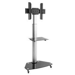 mywall HP1DL TV-Rollwagen Standfuß für Flachbildschirm 37" - 70" (94 - 178 cm) bis 40Kg silber VESA 200x200 - VESA 600 x 400 Drehbar 20 Jahre Garantie