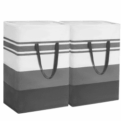 2 Stück Faltbarer wäschekorb,75 Liter Wäschesammler Schmal Wäschekorb Klein,Aufbewahrungskorb Laundry Baskets Wäschetonne für Badezimmer Wohnzimmer,60x40x34cm