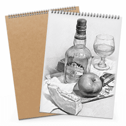 Skizzenbuch A4, 2 Stück Skizzenblock, Sketchbook Blanko 120gsm 60 Seiten/30 Blatt, Skizzenbuch Hardcover, Zeichenblock A4 für Memos Zeichnungen und Skizzen