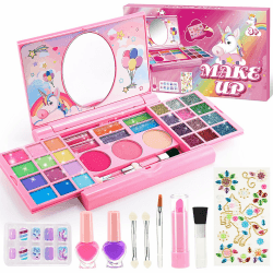Gifitizi Schminkkoffer Mädchen, Kinderschminke Set Mädchen, Geschenke Mädchen 3 4 5 6 7 8 9 10 Jahre, Spielzeug ab 6 Jahre Mädchen, Mädchen Spielzeug 3-12 Jahre, Waschbar Kinder Schminkset Mädchen