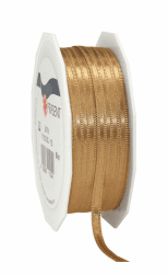 Präsent C.E. Pattberg Satin Gold, 50 m Satinband zum Einpacken von Geschenken, 3 mm Breite, Geschenkband zum Dekorieren & Basteln, Dekoband, Anlass 50 m x 3 mm Gold