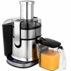 ProfiCook® Entsafter | Entsafter Gemüse und Obst mit Profi-Motor | Turbofunktion | Juicer extra großer Edelstahl-Einfüllschacht | Äpfel, Möhren und andere Früchte entsaften | Slow Juicer | PC AE 1156
