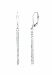Elli Ohrringe Damen Ohrhänger Geo Stab mit Kristallen in 925 Sterling Silber