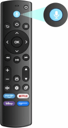 Fernbedienung Ersatz(Verbessertes 4th Gen), Fernbedienung mit Sprachsteuerung für Smart TV-Stick(2nd Gen/3rd Gen/Lite/4K Max)/Smart TV Cube (1st Gen/2nd Gen/3rd Gen)-Mit 4 Schnellzugriffstasten