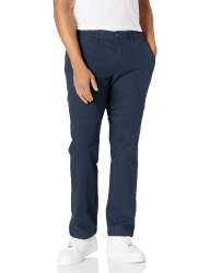 Amazon Essentials Herren Legere Stretch-Chinohose in sportlicher Passform (in Übergröße erhältlich) 35W / 29L Dunkles Marineblau