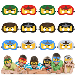 URAQT Filz Masken, 12 Stück Kindermasken Halloween Cosplay Masken Party Masken Weihnachten Geburtstag Geschenke Weihnachten Halloween Geburtstag Karneval