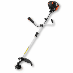 Fuxtec Benzin Motorsense FX-4MS142, Rasentrimmer mit 4-Taktmotor, 320 mm Schnittkreis, Geschwindigkeitsregler und Easy-Starter, inkl. Fadenspule/Profi-Tragegurt