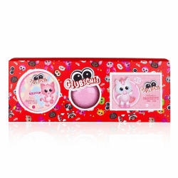 Accentra - Badeset GLUBSCHIS in Geschenkbox, inkl. 100g Badesalz, 100g Badeseife und 100g Badebombe, Motiv Dreamie & Milky Fee – Geschenk Set für Mädchen oder Jungen zum Geburtstag oder Weihnachten