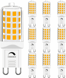 GOHDLAMP G9 LED Warmweiß Lampe 2700K LED Leuchtmittel Dimmbar 10er,230V 4W Entspricht 40W Halogenlampe,T4 Glühbirne 450 Lumen kein Flackern Enegiesparende G9 Kleine Birne