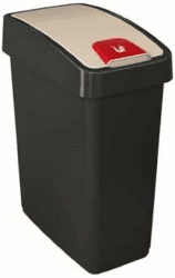 keeeper Premium Abfallbehälter mit Flip-Deckel, Soft Touch, 25 l, Magne, Graphit-Grau
