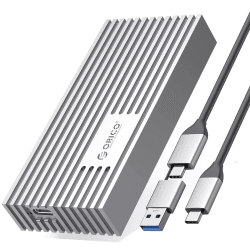 ORICO 40Gbps M.2 NVMe SSD Gehäuse für Thunderbolt 4/3, USB 4/3.2/3.1/3.0/2.0, ASM2464PD, Ganz aus Aluminium M.2 SSD Gehäuse für PCIe 2280 M-Key (B+M Key) SSD, NVMe Adapter bis zu 2800 MB/s- M234SV
