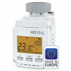 Elektrobock HD13-L Programmierbarer Heizkörperthermostat, 280 W, 230 V, Weiss, Kompakt