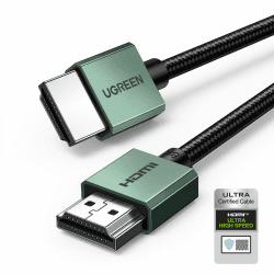 UGREEN 8K Flexibles und Schlankes HDMI Kabel, HDMI 2.1 Kabel 10K 8K 60Hz 4K 120Hz DynamicHDR, HDCP, eARC, High Speed 48Gbps Aluminium kompatibel mit PS5/PS4, Xbox Series X/S/HDTV Projektor (1M)