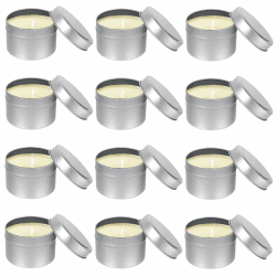 LUKIUP 12 Stück Kerzendosen,120 ml Mini Candle Making Jars Schwarz, Leere Metalldosen Behälter mit Deckel für Leere Kerzenbehälter für Kerzen Selber Machen Set