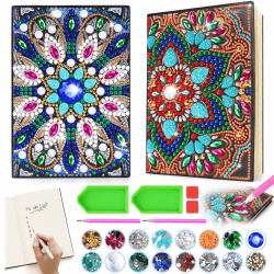 Basteln Mädchen 7 8 9 10 Jahre, Geschenke Mädchen 6-12 Jahre Diamant Painting A5 Notizbuch Bastelset Kinder Spielzeug ab 5-7-9-11 Jahre Geburtstagsgeschenk für Mädchen Tagebuch Mandalas Geschenkideen