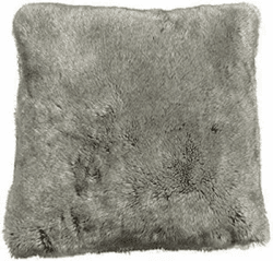 Gözze - Wohnkissenhülle, Kunstfell in edler Pelzoptik, Design Wolf, 50 x 50 cm - Hellbraun