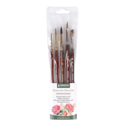 Princeton PFLORALSET1 PFLORALSET1-ud Pinsel, Holz Tierhaar Kunsthaar, Bunt, 5 Pinceles