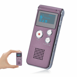 COVVY 16GB Portable Digital Voice Recorder Audio Recorder Sound Recorder Dictaphone LCD Recorder MP3 Player Dictaphone (Rose Gold)