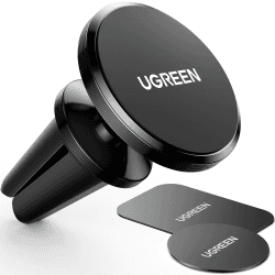 UGREEN Handyhalterung Auto Magnet Lüftung Magnetische Handyhalter Auto 360° mit 2 Metallplatten Magnet KFZ Handyhalterung kompatibel mit iPhone 16 15 Pro Max Plus 14 13 Galaxy S23 Huawei usw. (Glatt)