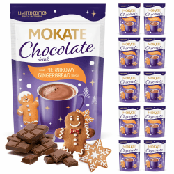 MOKATE® Heiße Schokolade Lebkuchen – 10 Pack – 10 x 120 g – Hot Chocolate Drink Gingerbread – Schokoladengetränk mit Lebkuchengeschmack – Weihnachtstrinkschokolade