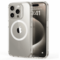 ESR für iPhone 15 Pro Max Hülle, kompatibel mit MagSafe, Militärnorm Schutz, vergilbungsbeständig, Kratzfeste Rückseite, magnetisches HandyHülle Case für iPhone 15 Pro Max, Classic Series, Klar iPhone 15 Pro Max B-Klar