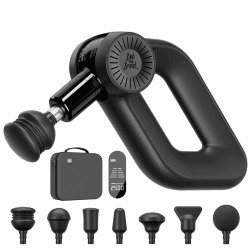 Bob and Brad D6 Pro Massagepistole mit 16mm Amplitude, Percussion Massage Gun Muskel Massagegerät, Massage Pistole mit 2500mAh Akku und 7 Massageköpfen für Schulter Rücken Bein Muskelentspannung