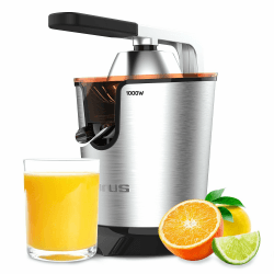 Taurus - Easy Press 1000 Legend | Elektrische Zitruspresse 1000W | Profi-AC-Motor | Für alle Zitrusfrüchte | Einstellbarer Fruchtfleischfilter | Einfache Reinigung | BPA-frei | Direktes Ausgießen