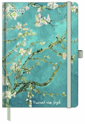 N NEUMANNVERLAGE - Vincent van Gogh 2025 ArtDiary, 16x22cm, Taschenkalender mit Banderole und Lesebändchen, Tasche für Visitenkarte, Jahres- und Monatsübersicht und internationales Kalendarium: ArtDiary