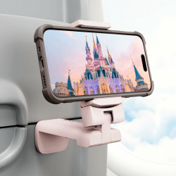 Klearlook Handyhalterung Flugzeug, Handyhalter Flugzeug Reise Gadgets, 360° Verstellbare Handy Halterung Flugzeug Gadgets, Urlaub Travel Essentials Handy Ständer für iPhone,Reisen,Flugzeug,Büro-Rosa
