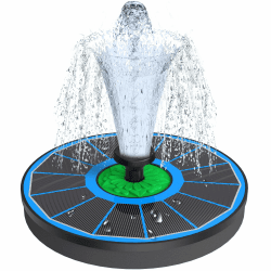 SZMP Solar Springbrunnen für Außen 2025 Neue, 3.5W Glas Solar Teichpumpe mit 8 Düsen & 4 Fixe Rohre Solar Wasserpumpe Solar schwimmender Fontäne Pumpe für Gartenteich Oder Springbrunnen Vogel-Bad