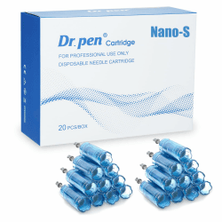 Dr. pen Ultima M8S/A8S/A9 Cartridges Nano-S - 20 Stück für Augenpflege, Hautrötung, dünne Hornschicht und empfindliche Haut - 100% authentische Dr pen Patronen(20 Stück, Nano-S für M8S/A8S/A9)