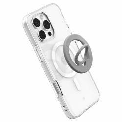 Spigen Dual Pop MagFit MagSafe Ring, Handy Magnet Halterung【Doppelseitige MagSafe-Funktion】 Kompatibel mit iPhone 16/15/14/13/12, MagSafe Hüllen für Samsung Galaxy S25 S24 iPhone 16e und mehr - Grau