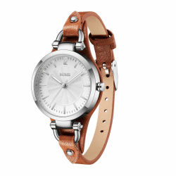 BUREI Uhr Demen Elegante Lederarmband Armbanduhr Damen Klassisch Analog Quarz Damenuhr Geschenke für Frauen